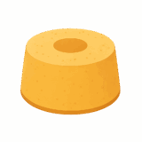 シフォンケーキのイラストです（背景透過png）