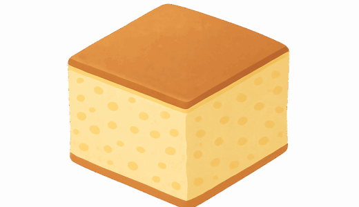スポンジケーキのイラスト
