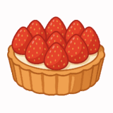 いちごタルトケーキのイラストです（背景透過png）