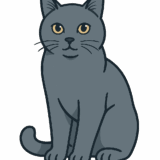 シャルトリューのフリーイラストです