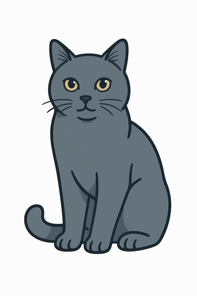 シャルトリューのフリーイラストです