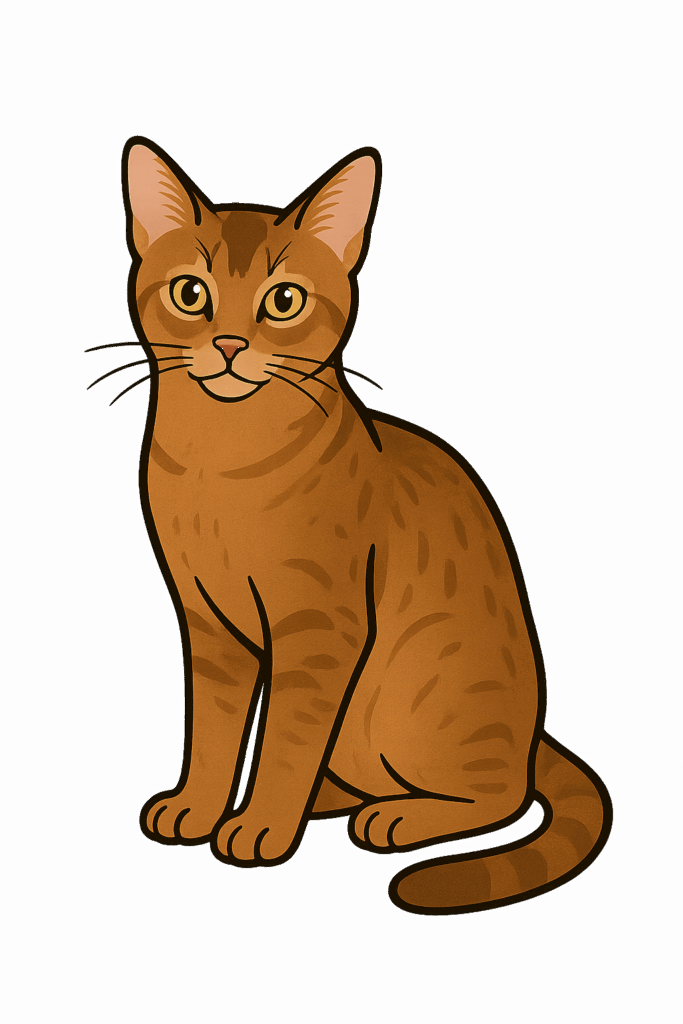 アビシニアンのフリーイラストです