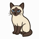 サイアミーズのフリーイラストです