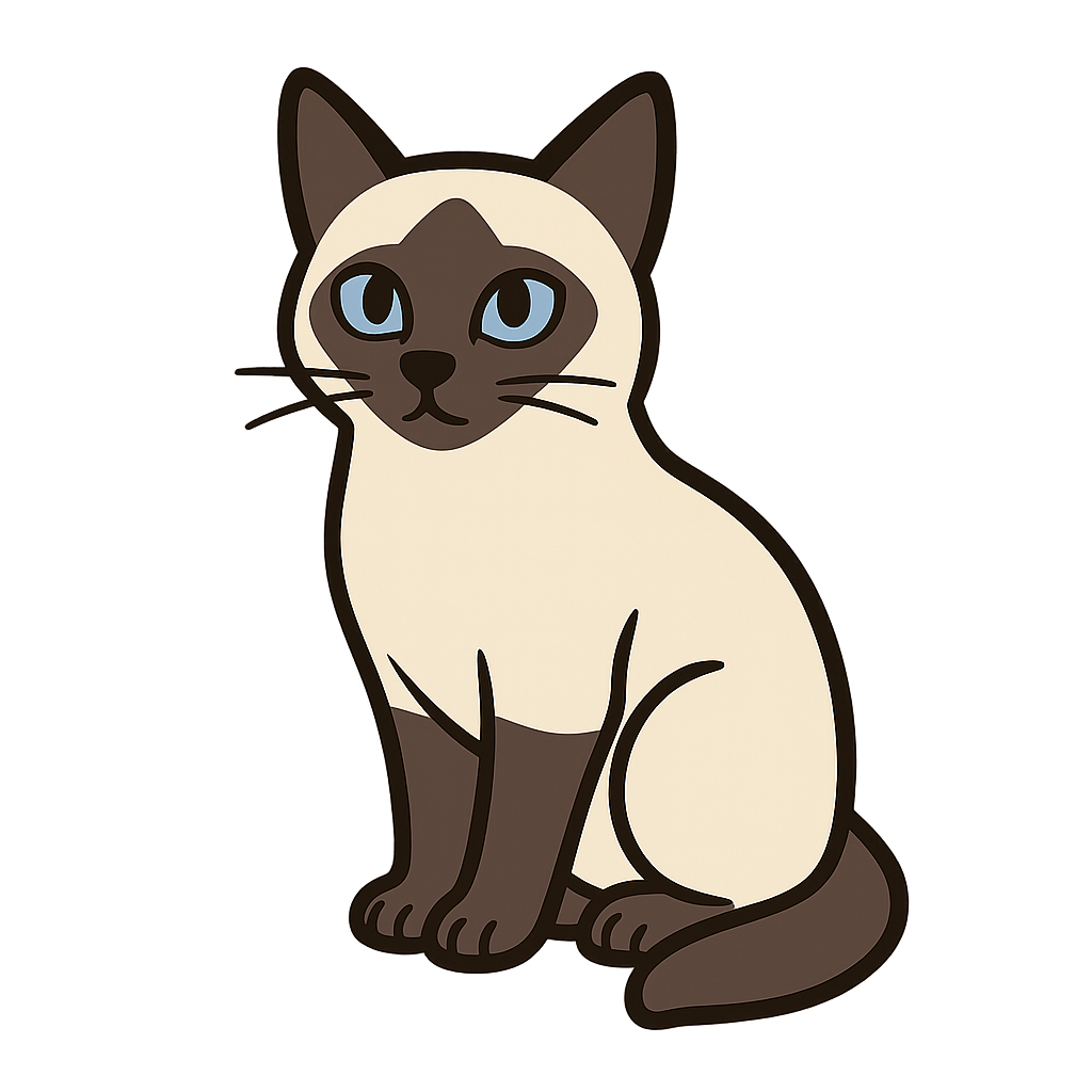 サイアミーズのフリーイラストです