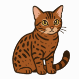 オシキャットのフリーイラストです