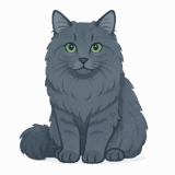 サイベリアンブルーのフリーイラストです