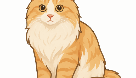 マンチカンロングヘアのイラスト