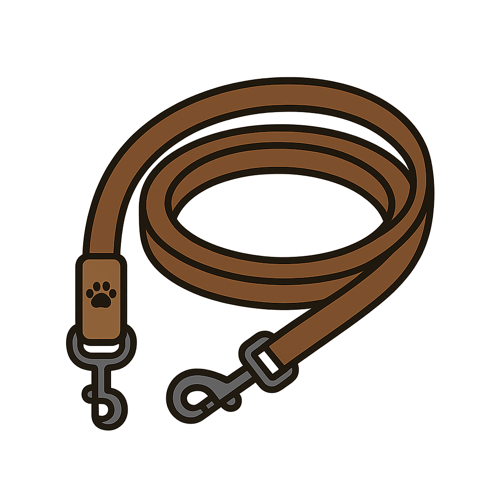 犬用「リード」のフリーイラストです