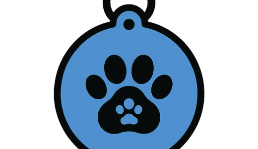 犬用「迷子札」のイラスト