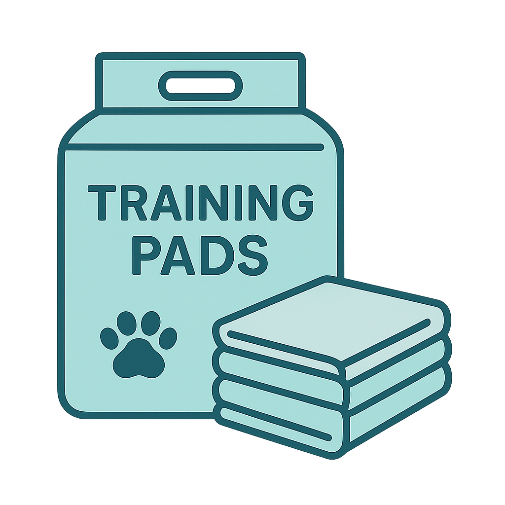 犬用「トレーニングパッド」のフリーイラストです