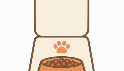犬用「自動給餌器」のイラスト