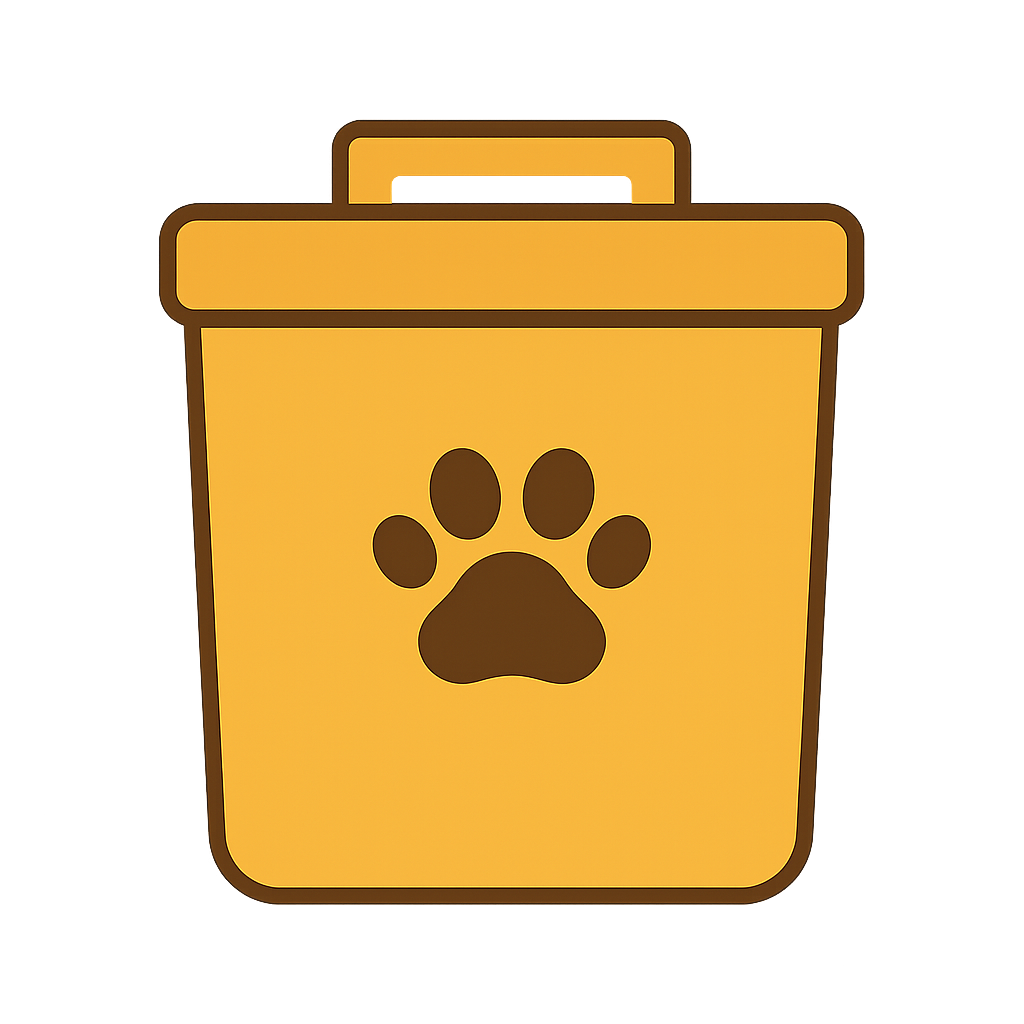 犬用「容器」をイメージしたフリーイラストです