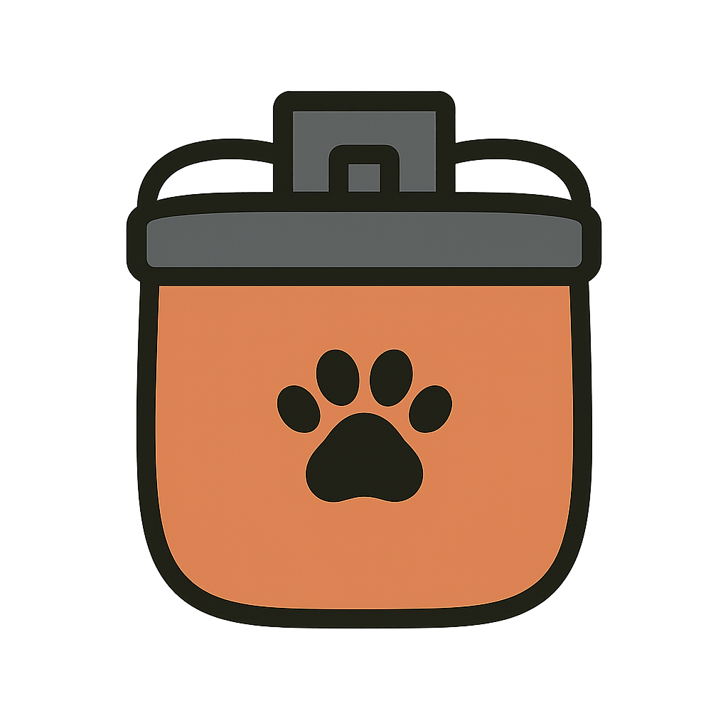 犬用「容器」をイメージしたフリーイラストです