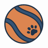 犬用「ボール」のフリーイラストです