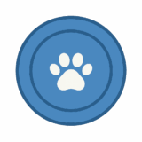 犬用「フリスビー」のフリーイラストです