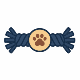 犬用「ロープトイ」のフリーイラストです