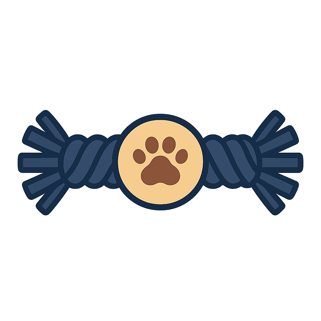 犬用「ロープトイ」のフリーイラストです