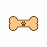 犬用「骨の噛むおもちゃ」のフリーイラストです