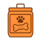 犬用「容器」をイメージしたフリーイラストです