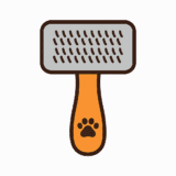 犬用「ブラシ」のフリーイラストです