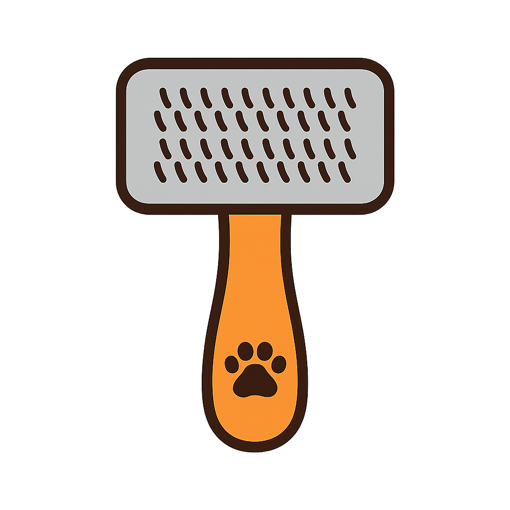犬用「ブラシ」のフリーイラストです