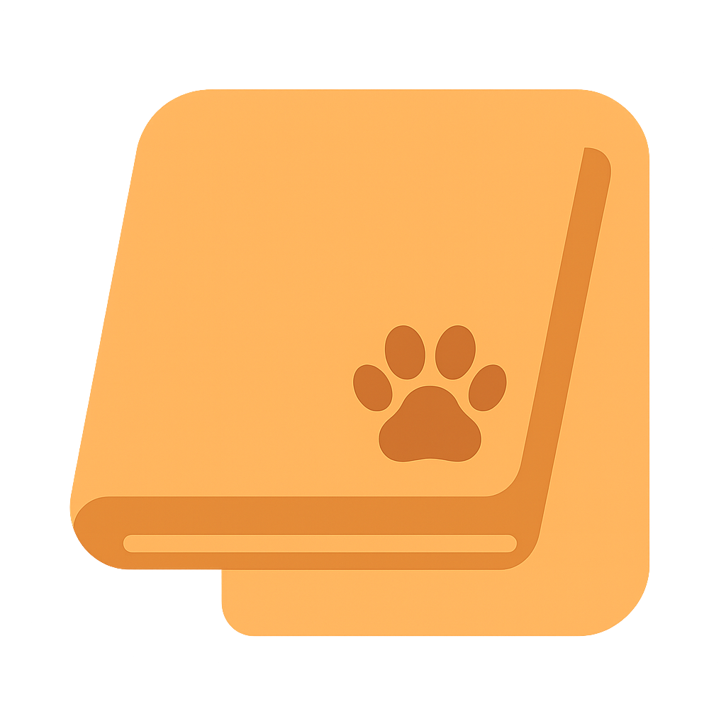 犬用タオルのイラスト
