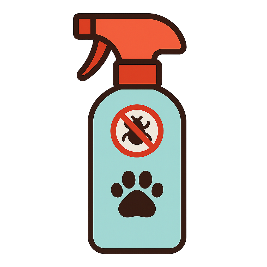 犬用「虫除けスプレー」のフリーイラストです