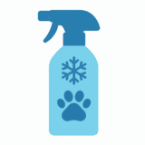 犬用「クールスプレー」のフリーイラストです