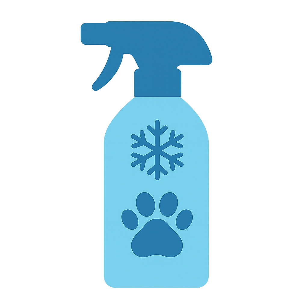 犬用「クールスプレー」のフリーイラストです