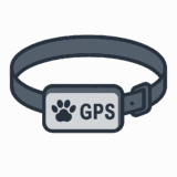 犬用GPS首輪のフリーイラストです