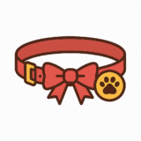 犬用おしゃれ首輪のフリーイラストです