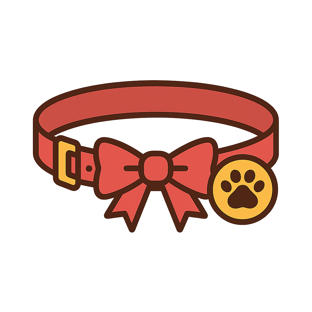 犬用おしゃれ首輪のフリーイラストです