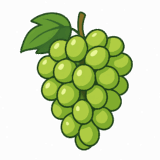 マスカットのイラストです（背景透過PNG）