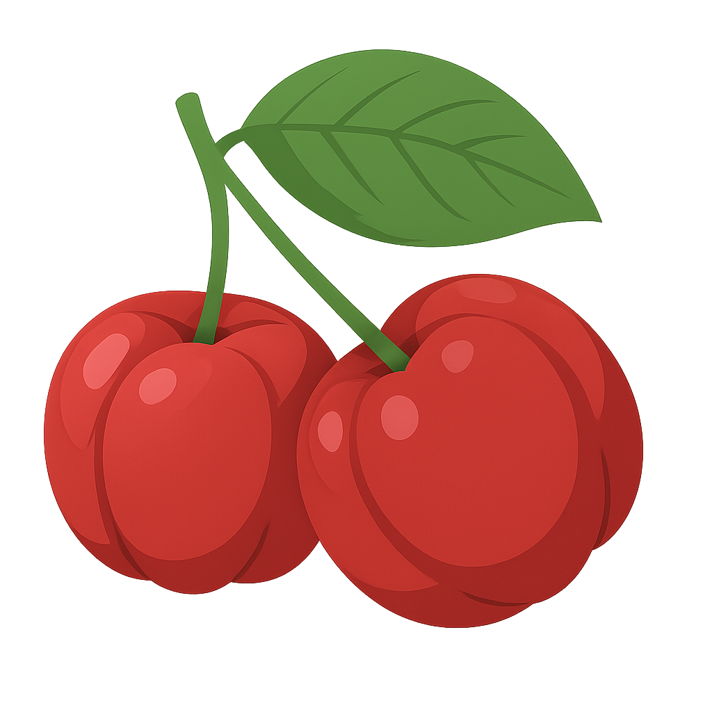 アセロラのイラストです（背景透過PNG）