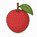 ライチのイラストです（背景透過PNG）