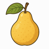 洋梨のイラストです（背景透過PNG）