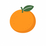 みかんのイラスト（背景透過PNG）