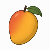 マンゴーのイラストです（背景透過PNG）