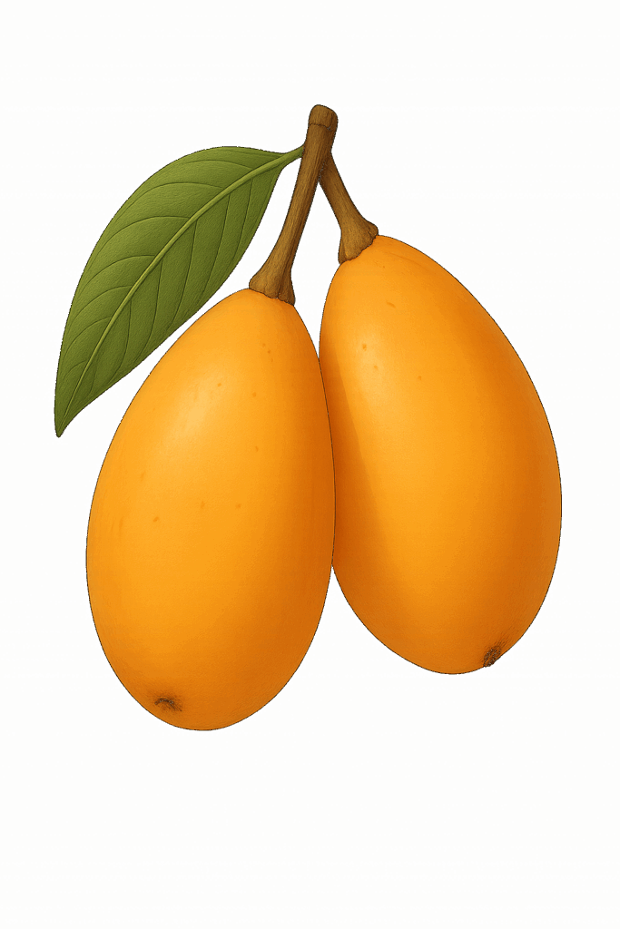 びわのイラストです（背景透過png）