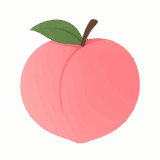 桃のイラストです（背景透過png）