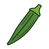 オクラのイラストです（背景透過png）