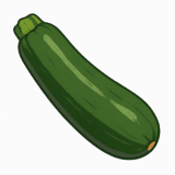 ズッキーニのイラストです（背景透過png）