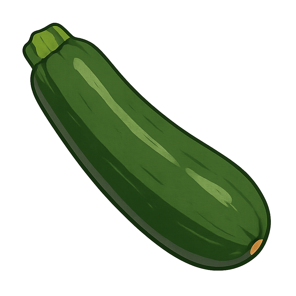 ズッキーニのイラストです（背景透過png）